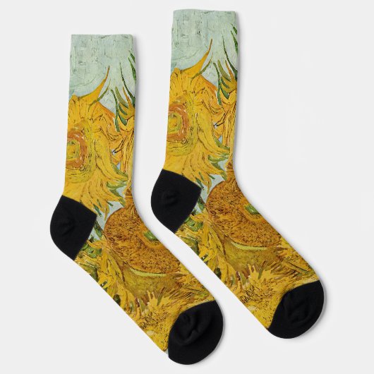 Vincent Van Gogh - Vase mit zwölf Sonnenblumen Socken (Rechts)