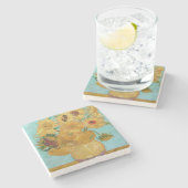 Vincent Van Gogh - Vase mit zwölf Sonnenblumen Steinuntersetzer (Seitenansicht)