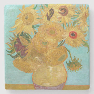 Vincent Van Gogh - Vase mit zwölf Sonnenblumen Steinuntersetzer