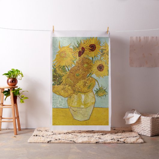 Vincent Van Gogh - Vase mit zwölf Sonnenblumen Stoff (Beispiel)