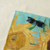 Vincent Van Gogh - Vase mit zwölf Sonnenblumen Strandtuch (Beispiel)