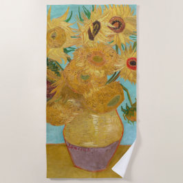 Vincent Van Gogh - Vase mit zwölf Sonnenblumen Strandtuch