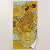 Vincent Van Gogh - Vase mit zwölf Sonnenblumen Strandtuch (Vorderseite)
