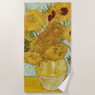 Vincent Van Gogh - Vase mit zwölf Sonnenblumen Strandtuch