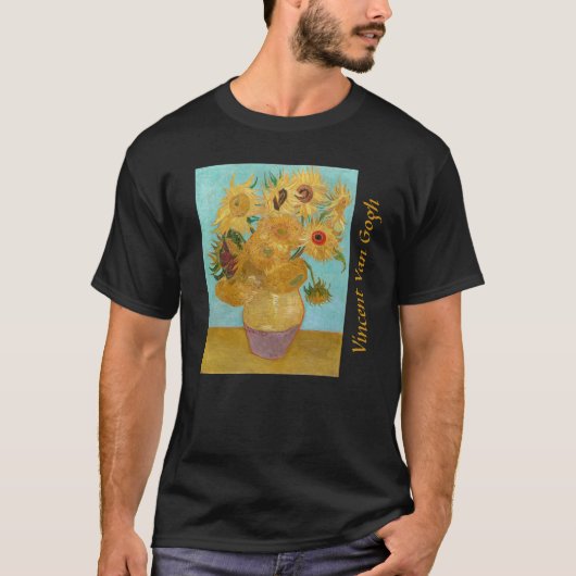 Vincent Van Gogh - Vase mit zwölf Sonnenblumen T-Shirt (Vorderseite)