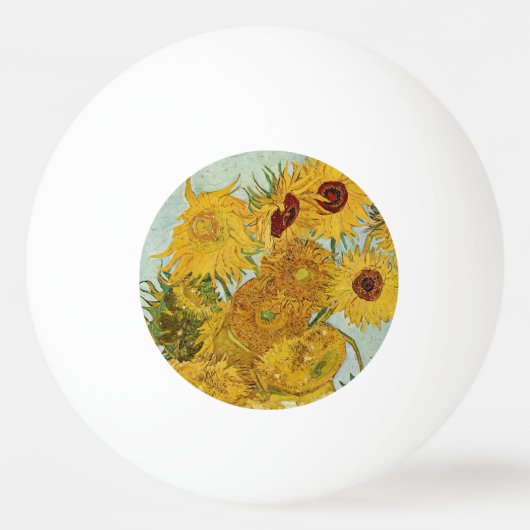 Vincent Van Gogh - Vase mit zwölf Sonnenblumen Tischtennisball (Vorderseite)