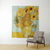 Vincent Van Gogh - Vase mit zwölf Sonnenblumen Wandteppich (Beispiel)