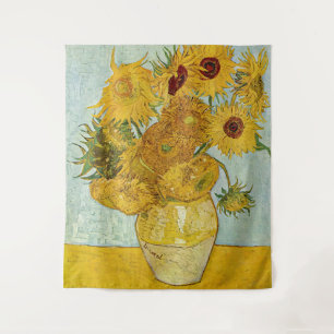 Vincent Van Gogh - Vase mit zwölf Sonnenblumen Wandteppich