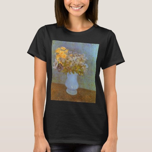 Vincent van Gogh Vase of Lilacs, Daisies, Anemones T-Shirt (Vorderseite)