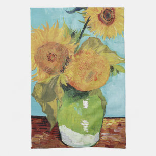 Vincent Van Gogh Vase Sunflowers Geschirrtuch