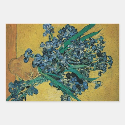Vincent van Gogh - Vase w Irises Yellow Background Geschenkpapier Set (Vorderseite 2)