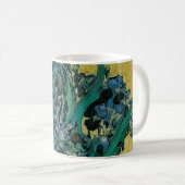 Vincent van Gogh - Vase w Irises Yellow Background Kaffeetasse (VorderseiteRechts)