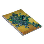 Vincent van Gogh - Vase w Irises Yellow Background Notizblock (Rechte Seite)