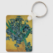 Vincent van Gogh - Vase w Irises Yellow Background Schlüsselanhänger (Rückseite)