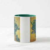 Vincent van Gogh - Vase w Irises Yellow Background Tasse (Zentrum)