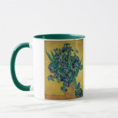 Vincent van Gogh - Vase w Irises Yellow Background Tasse (Links)