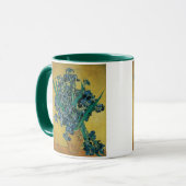Vincent van Gogh - Vase w Irises Yellow Background Tasse (Vorderseite Links)