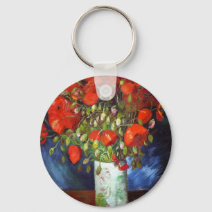 Vincent Van Gogh Vase with Red Poppies Fine Art Schlüsselanhänger