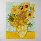 Vincent Van Gogh - Vase with Twelve Sunflowers Poster (Vorne)