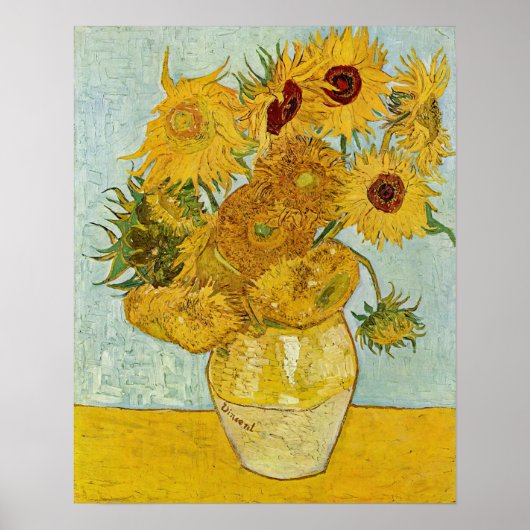 Vincent Van Gogh - Vase with Twelve Sunflowers Poster (Vorne)