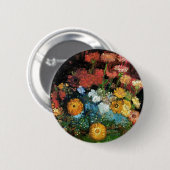 Vincent Van Gogh - Vase with Zinnias Fine Art Button (Vorne & Hinten)