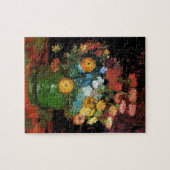 Vincent Van Gogh - Vase with Zinnias Fine Art Puzzle (Horizontal)