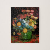 Vincent Van Gogh - Vase with Zinnias Fine Art Puzzle (Vertikal)