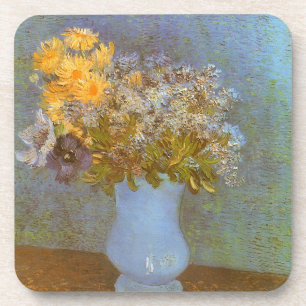 Vincent van Gogh Vasen mit Flieder, Gänseblümchen  Getränkeuntersetzer