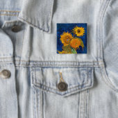Vincent van Gogh - Vasen mit fünf Sonnenblumen Button (Beispiel)