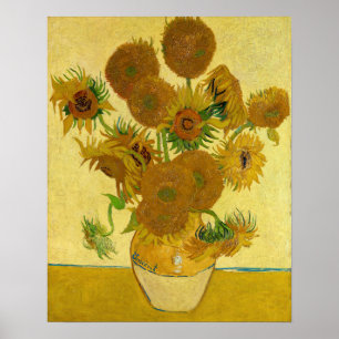 Vincent van Gogh - Vasen mit fünfzehn Sonnenblumen Poster