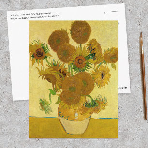 Vincent van Gogh - Vasen mit fünfzehn Sonnenblumen Postkarte