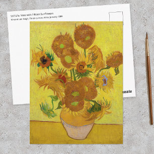 Vincent van Gogh - Vasen mit fünfzehn Sonnenblumen Postkarte