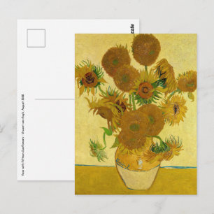 Vincent van Gogh - Vasen mit fünfzehn Sonnenblumen Postkarte