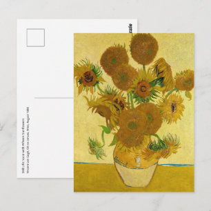 Vincent van Gogh - Vasen mit fünfzehn Sonnenblumen Postkarte