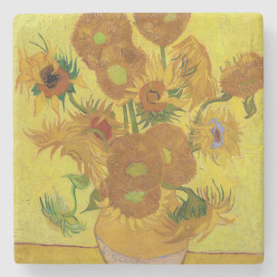 Vincent van Gogh - Vasen mit fünfzehn Sonnenblumen Steinuntersetzer