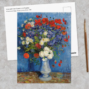 Vincent van Gogh - Vasen mit Kornblumen und Mohnbl Postkarte