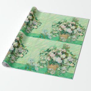 Vincent Van Gogh Vasen mit rosa Rosen Fine Art Geschenkpapier