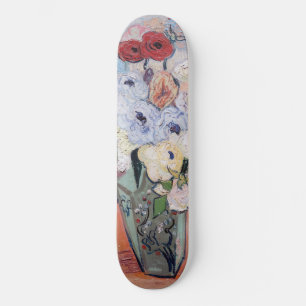 Vincent van Gogh - Vasen mit Rosen & Anemonen Skateboard