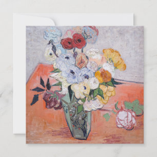 Vincent van Gogh - Vasen mit Rosen und Anemonen Dankeskarte
