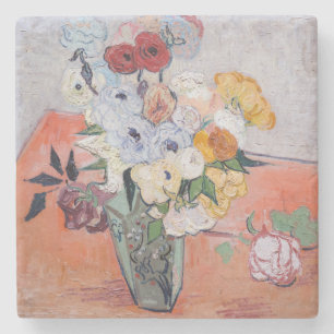 Vincent van Gogh - Vasen mit Rosen und Anemonen Steinuntersetzer