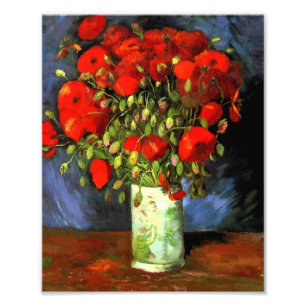 Vincent Van Gogh Vasen Mit Roten Mohn Blumenkunst Fotodruck