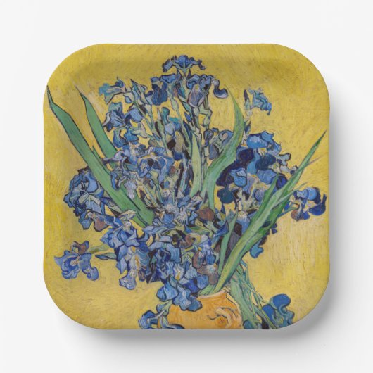 Vincent van Gogh - Vasen mit Schwertlilien Pappteller (Vorderseite)