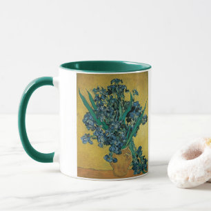 Vincent van Gogh - Vasen mit Schwertlilien vor gel Tasse
