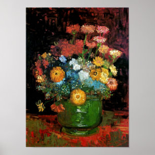 Vincent Van Gogh - Vasen mit Zinnien Fine Art Poster