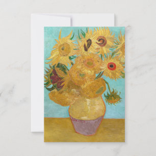 Vincent Van Gogh - Vasen mit zwölf Sonnenblumen Dankeskarte
