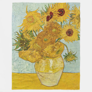 Vincent Van Gogh - Vasen mit zwölf Sonnenblumen Fleecedecke