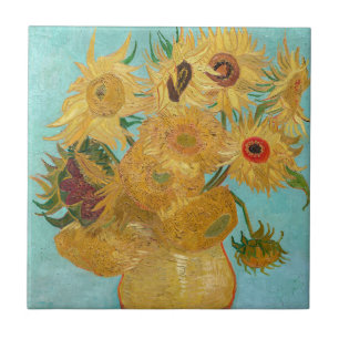 Vincent Van Gogh - Vasen mit zwölf Sonnenblumen Fliese