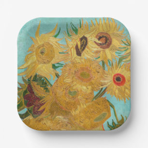 Vincent Van Gogh - Vasen mit zwölf Sonnenblumen Pappteller