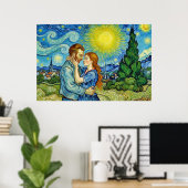 Vincent Van Gogh verliebt -- WONKY ART Poster (Heimbüro)
