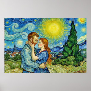 Vincent Van Gogh verliebt -- WONKY ART Poster